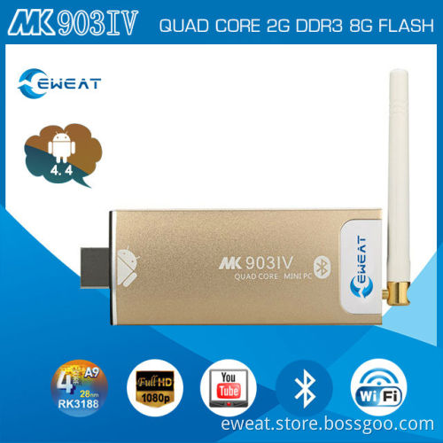 Android 4.4.2 2MP camera RK3188 A9 miracast mini pc quad core smart google android 4.4 tv box